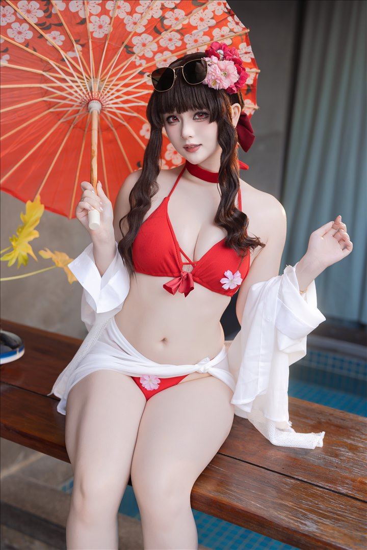 纯欲魅魔@屿鱼 樱花泳装[80P-979.5M]