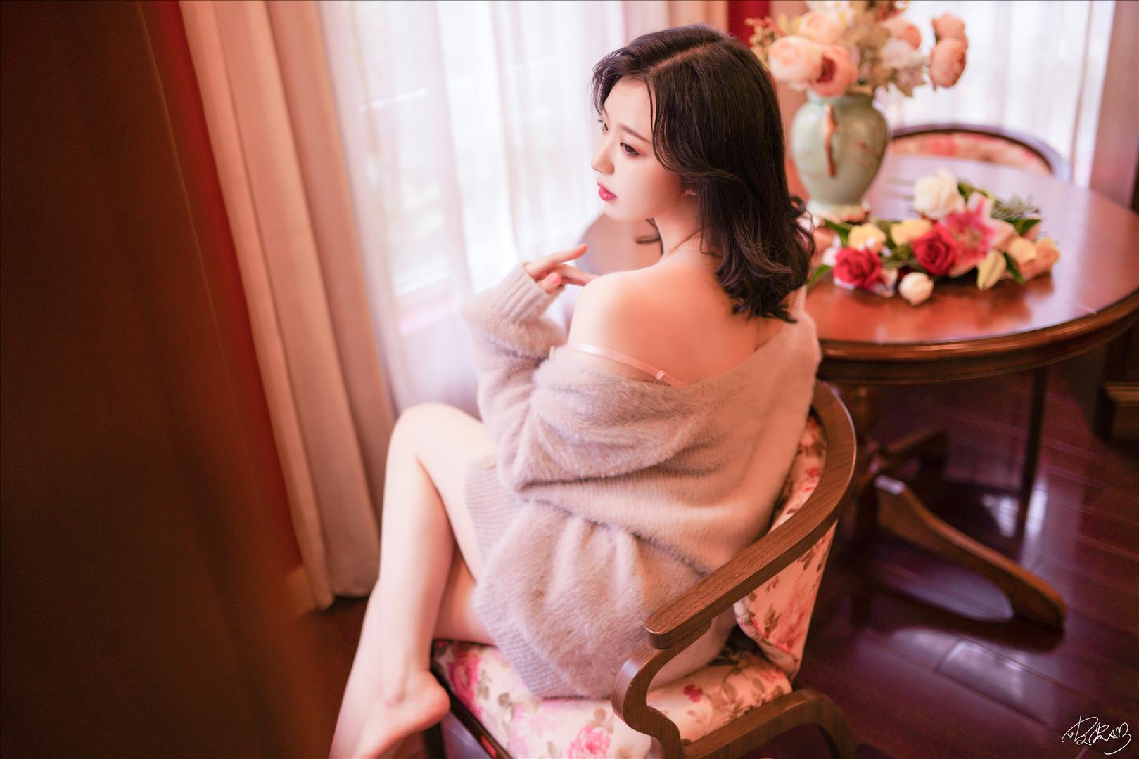 肉感甜心@皮皮奶可可爱了啦 复古连体内搭[24P-371MB]