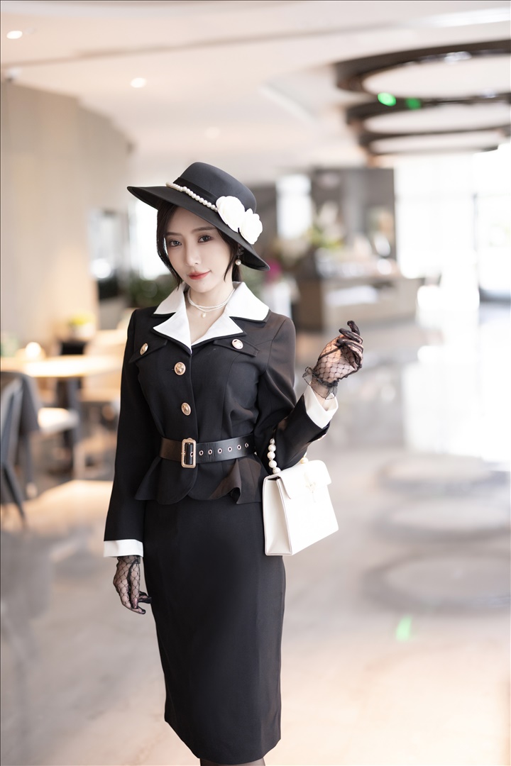 魅惑慵懒风情@王馨瑶Yanni 黑色西装复古[91P／331MB]