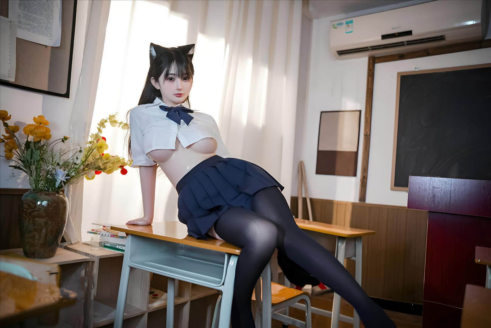 桜井宁宁 失眠冲剂 JK猫耳[150P-1V-889.9M]