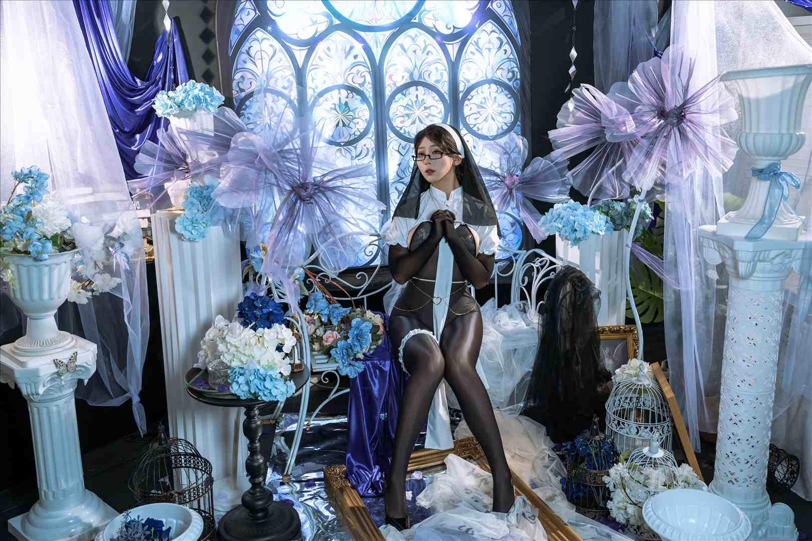 云溪溪 奶桃桃 沉陷-修女[90P-1V-1.48G]